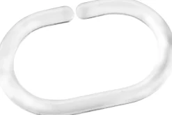 SET 12 GANCI PER TENDA DOCCIA IN ABS TRASPARENTI