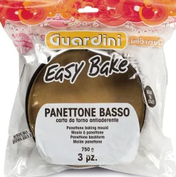 SET 3 PANETTONI BASSI LINEA RICORRENZE IN CARTA DA FORNO 19X6CM