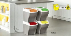 SET 4 PATTUMIERE MODELLO POKER PLUS 27LT: vendita online SET 4 PATTUMIERE MODELLO POKER PLUS 27LT in offerta