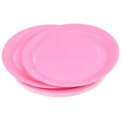 SET 20 PIATTI DI CARTA DIAM. 23CM VITAMINE ROSA