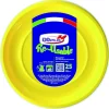 SET 25 PIATTI PIANI IN PLASTICA DIAM. 22CM GIALLO