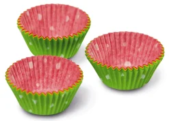 SET 100 PIROTTINI A POIS LINEA EASY BAKE IN CARTA DA FORNO 7X3CM