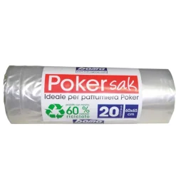 SET 20 SACCHETTI PER PATTUMIERA POKER SAK 30LT 60X65CM : vendita online SET 20 SACCHETTI PER PATTUMIERA POKER SAK 30LT 60X65CM in offerta