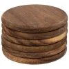 SET 6 SOTTOBICCHIERI IN LEGNO DIAM. 10CM