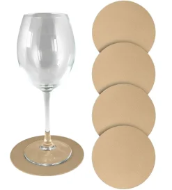SET 4 SOTTOBICCHIERI IN SIMILPELLE DIAM. 12.5CM BISCOTTO: vendita online SET 4 SOTTOBICCHIERI IN SIMILPELLE DIAM. 12.5CM BISCOTTO in offerta