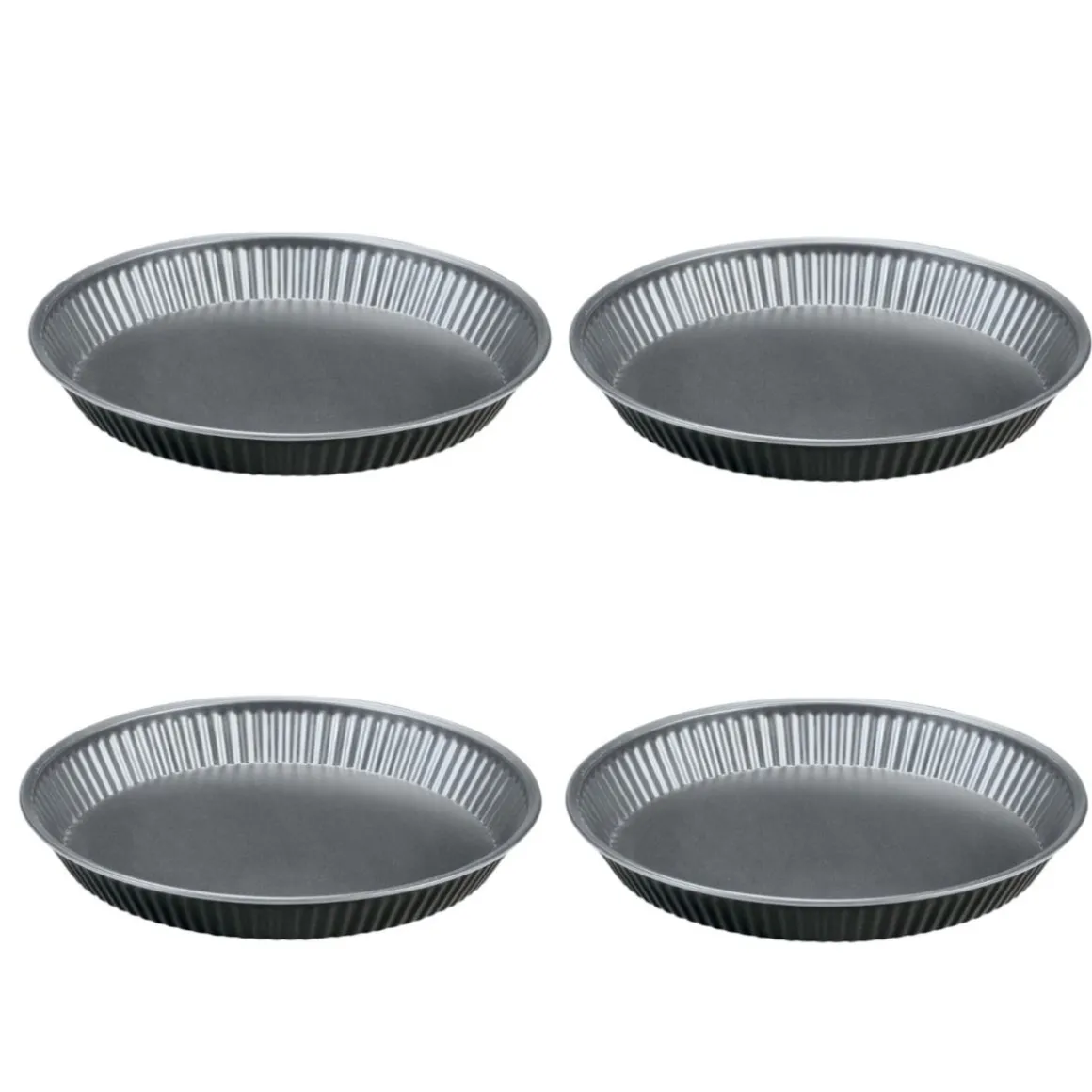 SET 4 STAMPINI PER CROSTATE LINEA SILVER ELEGANCE IN ACCIAIO 12X1.9CM