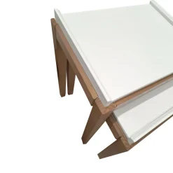 SET 2 TAVOLINI LEGNO MASSELLO E BIANCO: vendita online SET 2 TAVOLINI LEGNO MASSELLO E BIANCO in offerta