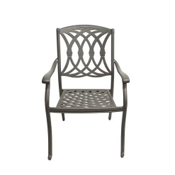 SET TAVOLO E 8 SEDIE IN ALLUMINIO ANTRACITE: TAVOLO DA ESTERNO