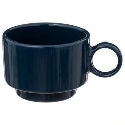 SET 4 TAZZINE IN GRES LINEA RETRO 10CL BLU