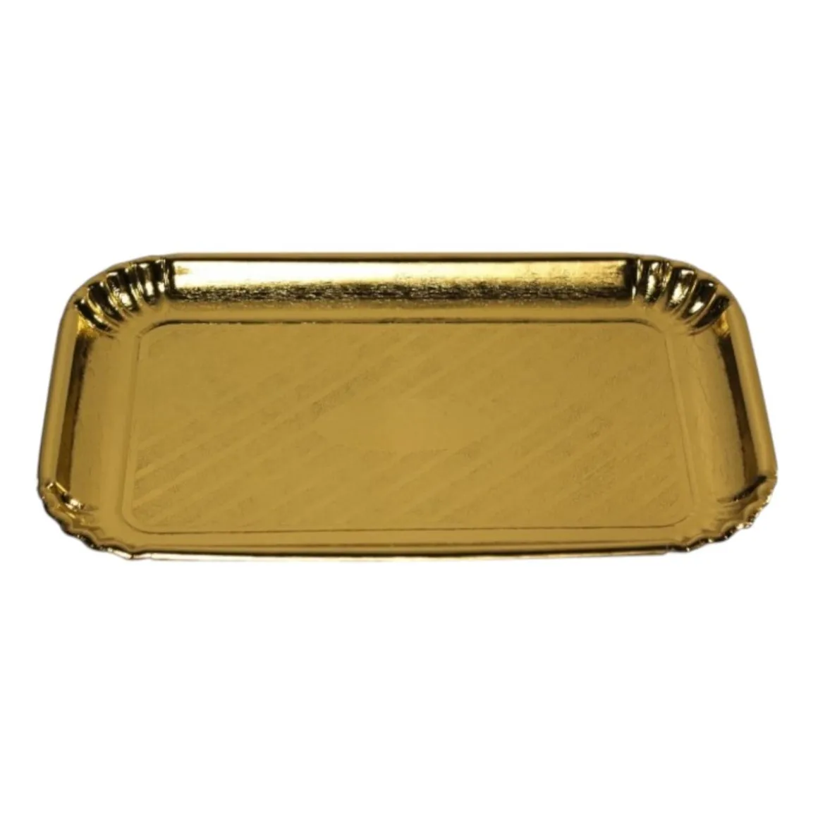 SET 3 VASSOI LINEA EASY BAKE IN CARTONCINO DORATO 19X28CM