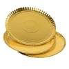 SET 3 VASSOI LINEA EASY BAKE IN CARTONCINO DORATO DIAM. 31CM