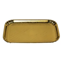 SET 2 VASSOI LINEA EASY BAKE IN CARTONCINO DORATO 28X42CM