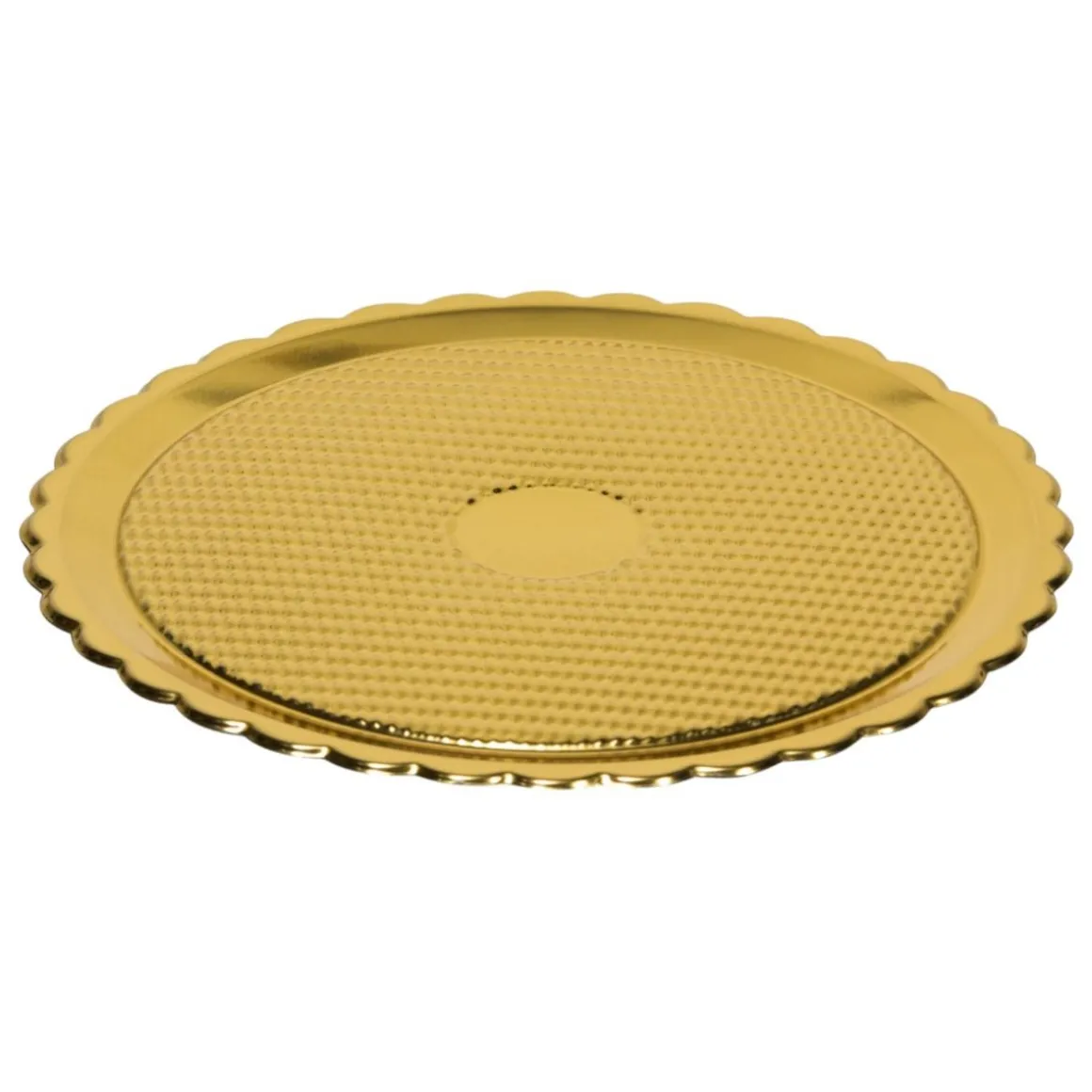 SET 2 VASSOI LINEA EASY BAKE IN PLASTICA DORATA DIAM. 28CM