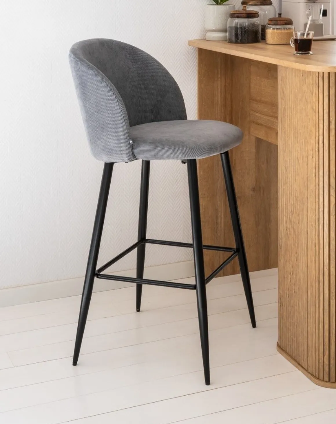 SGABELLO MOD. CELESTE IN TESSUTO GRIGIO: vendita online SGABELLO MOD. CELESTE IN TESSUTO GRIGIO in offerta