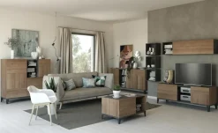 SOGGIORNO MOD. VITTORIA RIVIERA OAK E NERO PORTLAND: vendita online SOGGIORNO MOD. VITTORIA RIVIERA OAK E NERO PORTLAND in offerta