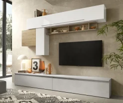 SOGGIORNO MOD. INFINITY 2.0 GESSO/BIANCO LUCIDO/CADIZ in vendita online