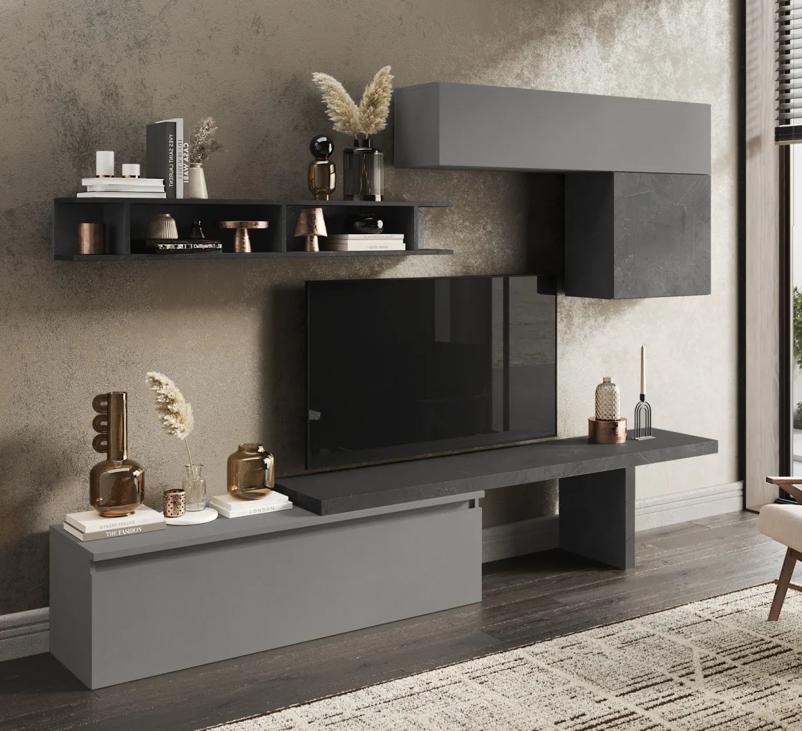 SOGGIORNO MOD. INFINITY 2.0 PIOMBO E ARDESIA in vendita online
