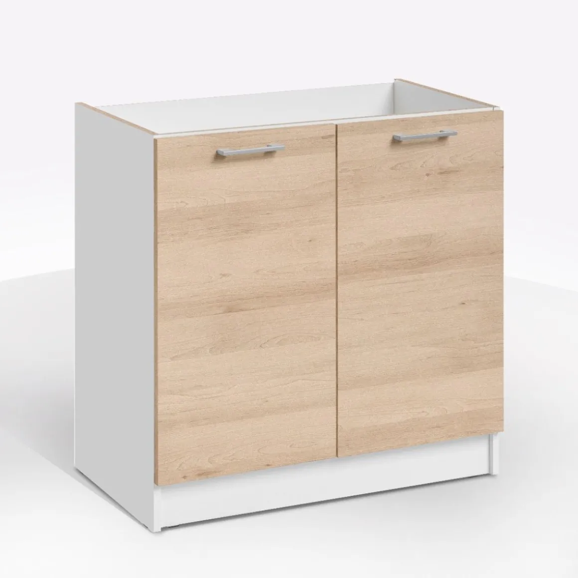 SOTTOLAVELLO ECO CM 80X46 H.82 BIANCO E ROVERE ARTISAN