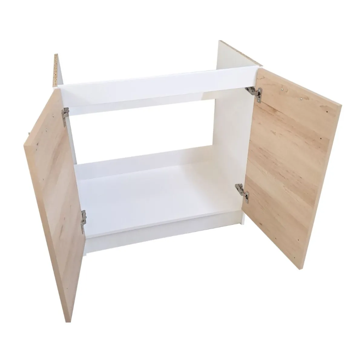 SOTTOLAVELLO ECO CM 80X46 H.82 BIANCO E ROVERE ARTISAN