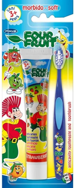 SPAZZOLINO FOUR FRUIT C/DENTIFRICIO: vendita online SPAZZOLINO FOUR FRUIT C/DENTIFRICIO in offerta