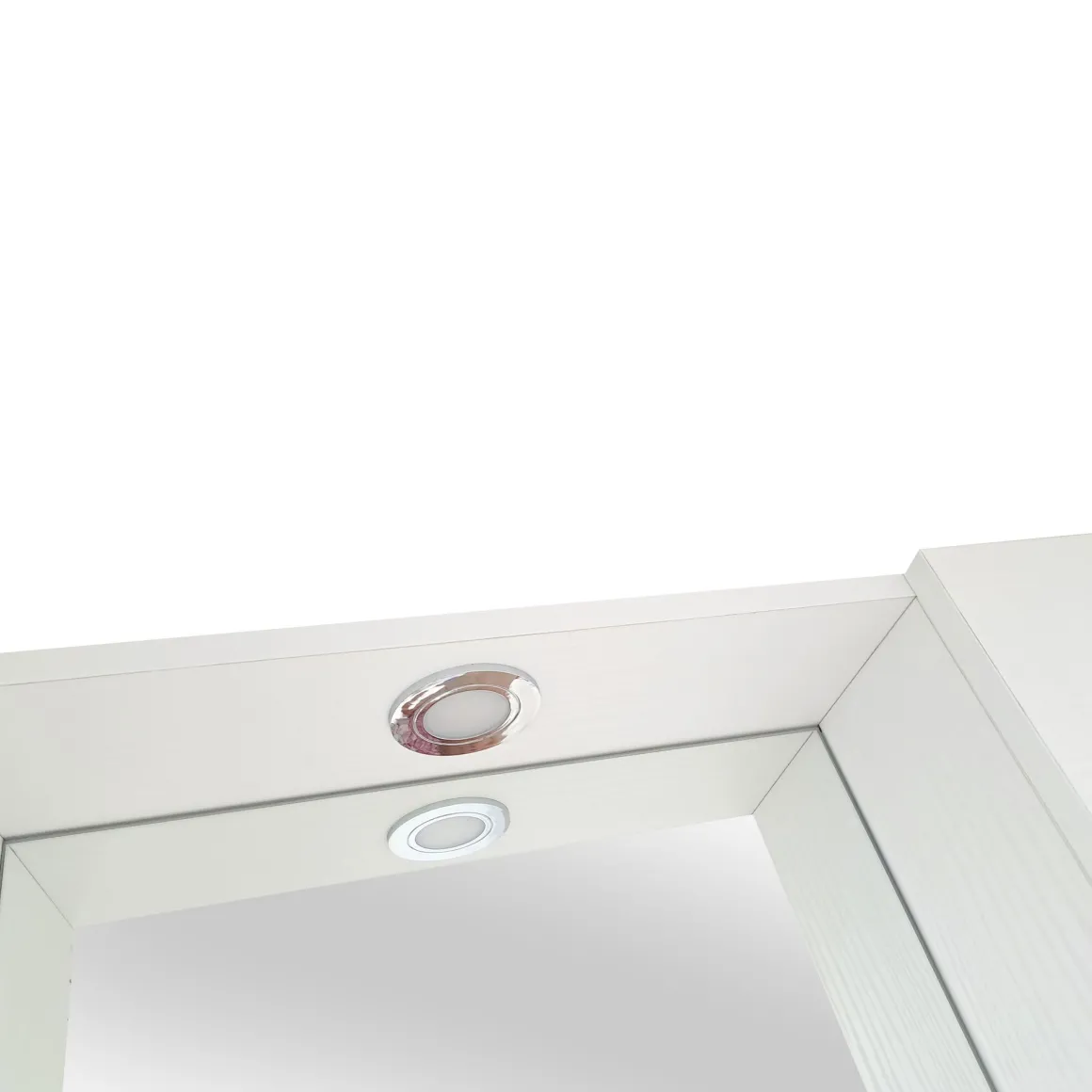 SPECCHIERA CM 80 BIANCO NORDICO CON FARETTO LED