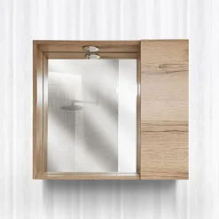 SPECCHIERA CM 60 QUERCIA NATURALE CON LUCE LED