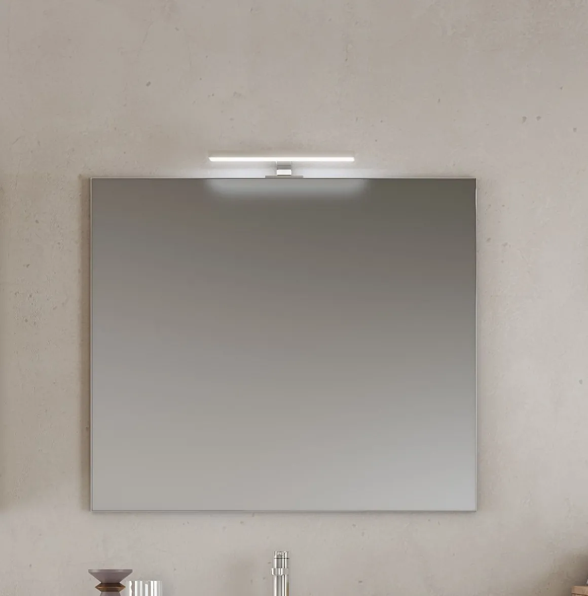 SPECCHIERA PANORAMICA CM 81 CON LAMPADA LED