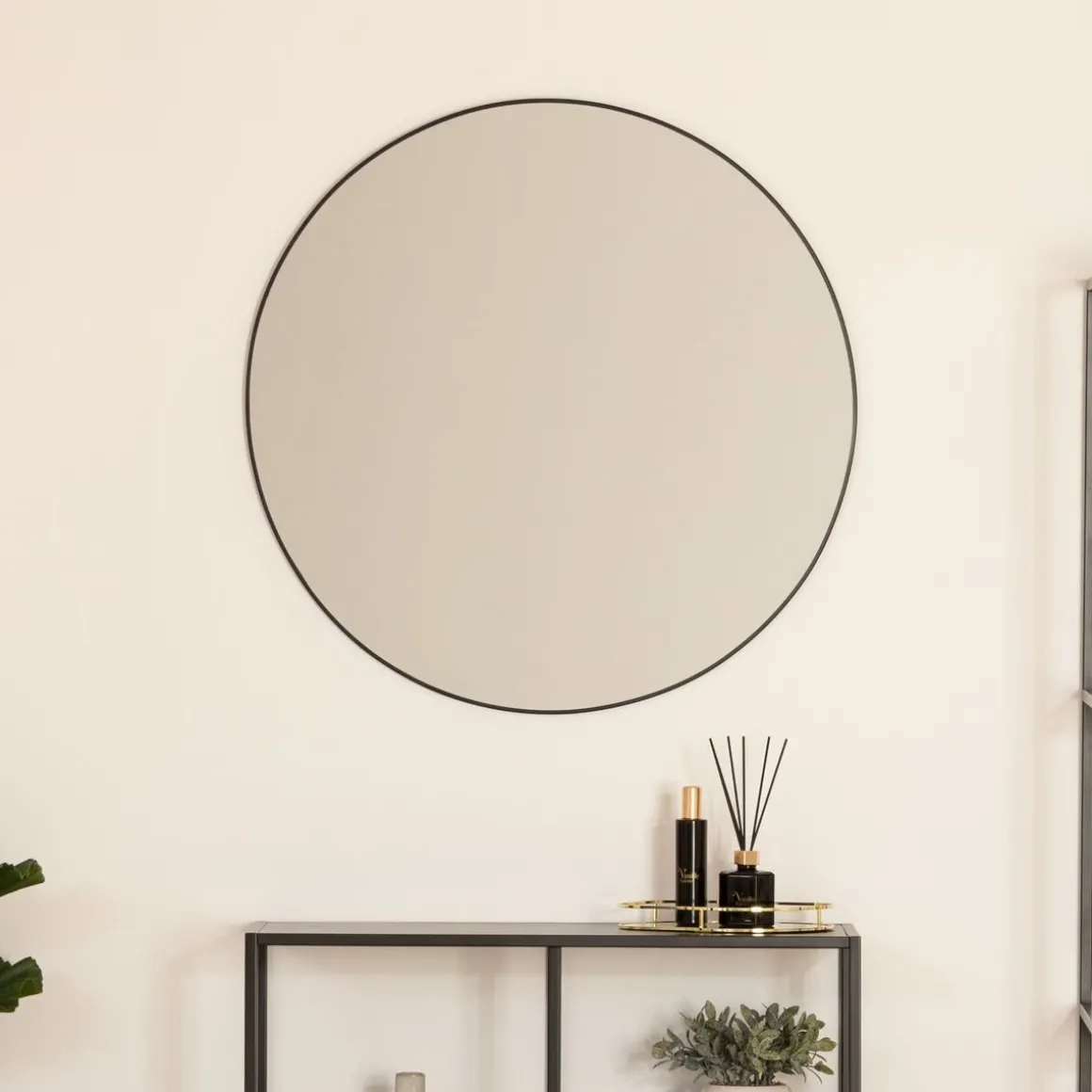 SPECCHIO ALICE IN METALLO DIAM. 70CM NERO: vendita online SPECCHIO ALICE IN METALLO DIAM. 70CM NERO in offerta