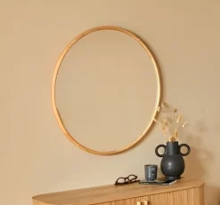 SPECCHIO KIM IN MDF DIAM. CM 75 NATURALE : vendita online SPECCHIO KIM IN MDF DIAM. CM 75 NATURALE in offerta