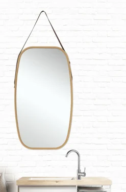 SPECCHIO OVALE CM 45X77 IN MDF MARRONE: vendita online SPECCHIO OVALE CM 45X77 IN MDF MARRONE in offerta