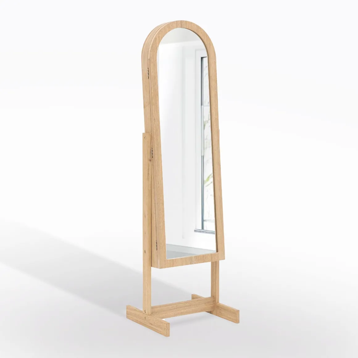 SPECCHIO PORTAGIOIE SOLEYA CM 42X37.5 H.145 IN MDF NATURALE : vendita online SPECCHIO PORTAGIOIE SOLEYA CM 42X37.5 H.145 IN MDF NATURALE in offerta