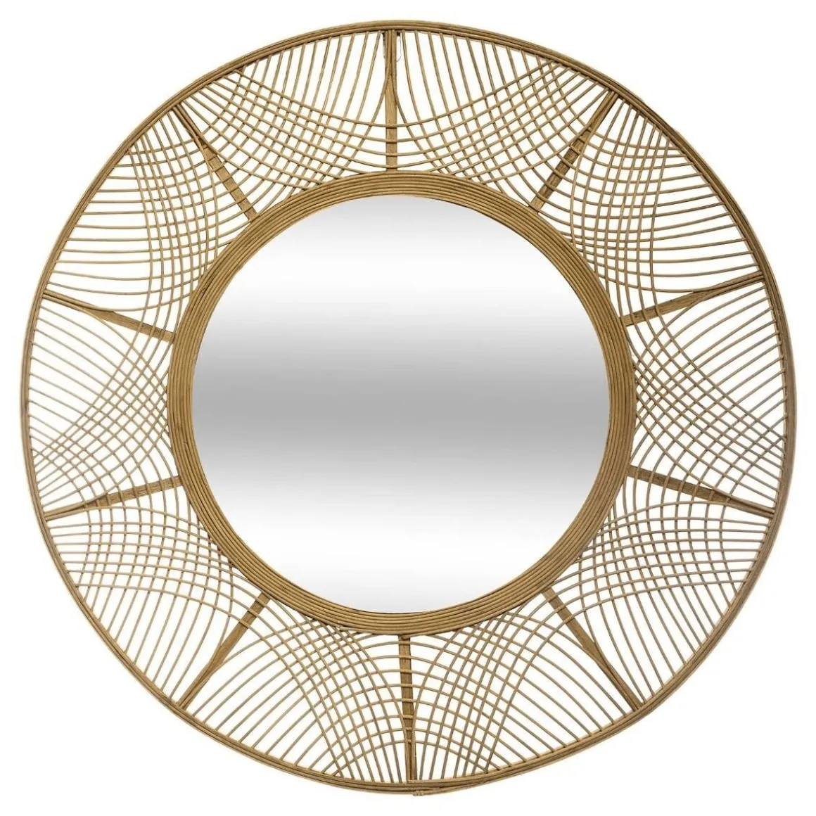 SPECCHIO INA MDF E BAMBU' DIAM. CM 90 NATURALE : vendita online SPECCHIO INA MDF E BAMBU' DIAM. CM 90 NATURALE in offerta