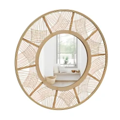 SPECCHIO INA MDF E BAMBU' DIAM. CM 90 NATURALE : vendita online SPECCHIO INA MDF E BAMBU' DIAM. CM 90 NATURALE in offerta