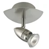 SPOT SUNNY 1 LUCE NIKEL - 1XGU10 5W LED 2700K 400lm: vendita online SPOT SUNNY 1 LUCE NIKEL - 1XGU10 5W LED 2700K 400lm in offerta