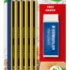 STAEDTLER - SET 5 MATITE NORIS HB CON GOMMA MARS PLASTIC: vendita online STAEDTLER - SET 5 MATITE NORIS HB CON GOMMA MARS PLASTIC in offerta