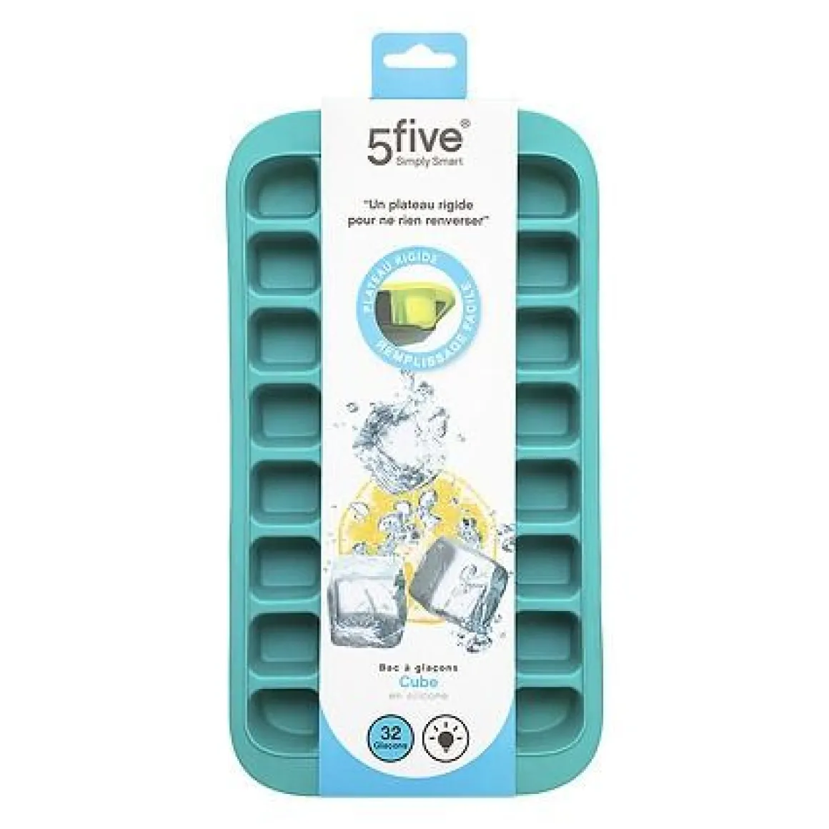 STAMPO CUBETTI GHIACCIO IN SILICONE 33.4X18.5CM ASSORTITO