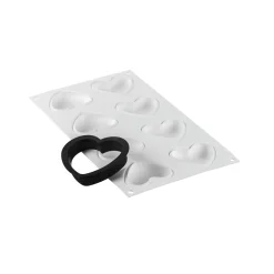 STAMPO IN SILICONE KIT MINI TARTE PETIT AMOUR CON 8 ANELLI