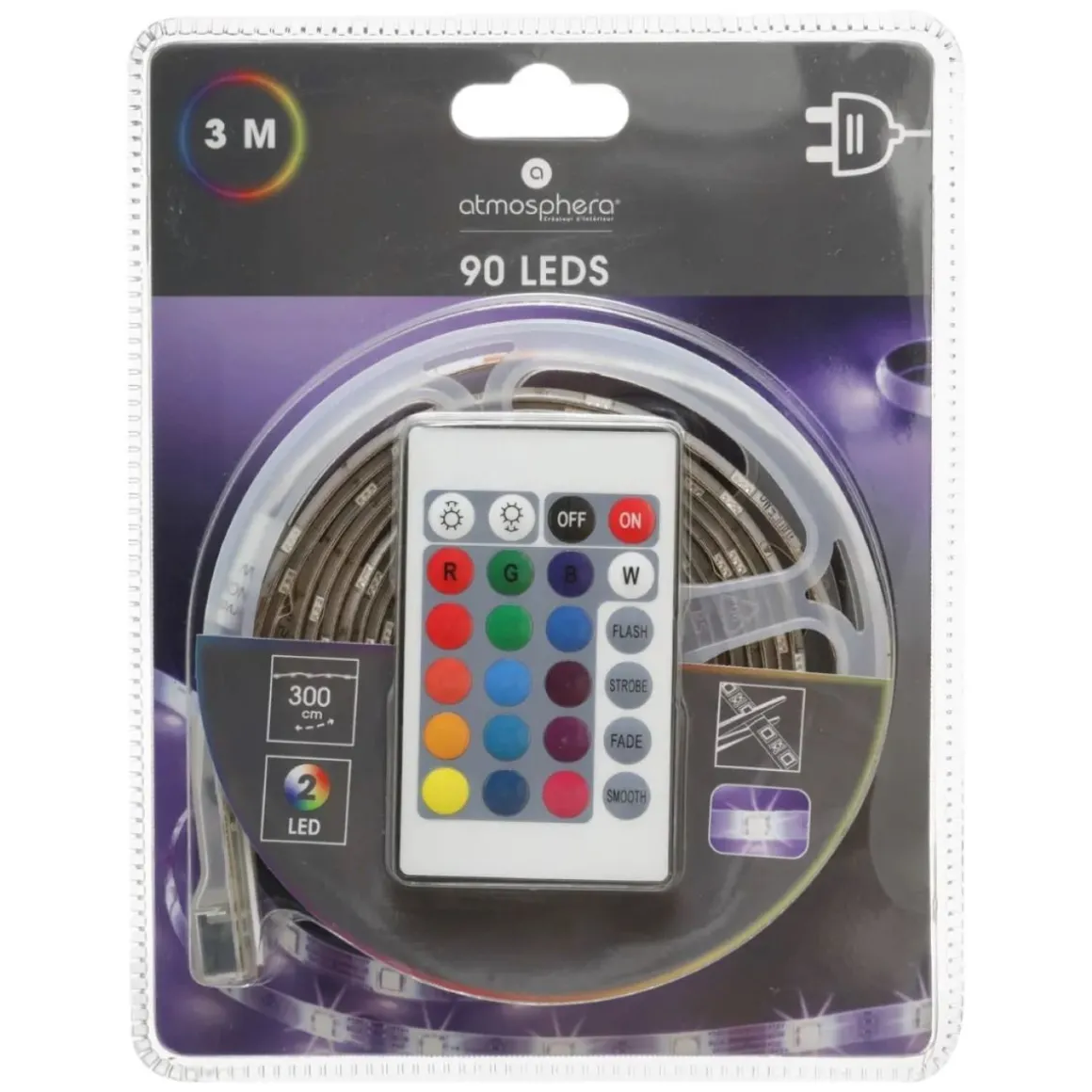 STRISCIA LED 3MT 90 LUCI MULTICOLORE: vendita online STRISCIA LED 3MT 90 LUCI MULTICOLORE in offerta