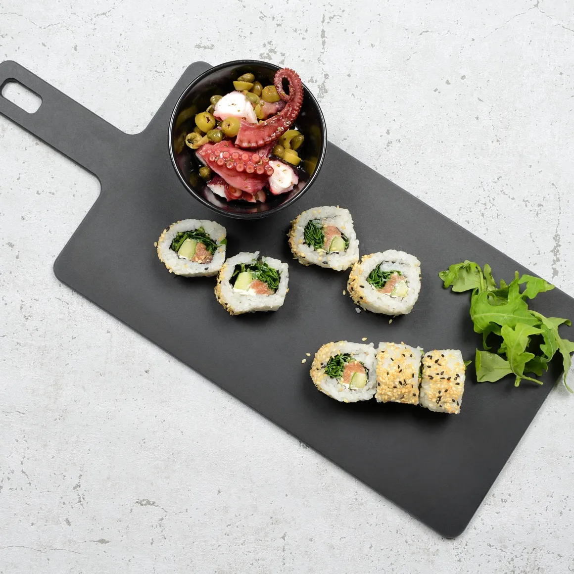 TAGLIERE SERIE GOURMET HANDY NERO 45.7X19CM