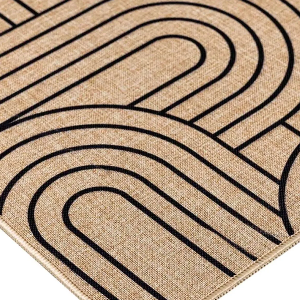 TAPPETINO RETTANGOLARE 45X75CM TESSUTO STAMPATO MODUL NERO: vendita online TAPPETINO RETTANGOLARE 45X75CM TESSUTO STAMPATO MODUL NERO in offerta