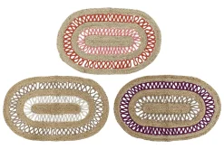 TAPPETO IN JUTA E COTONE 80X50CM ASSORTITO: vendita online TAPPETO IN JUTA E COTONE 80X50CM ASSORTITO in offerta