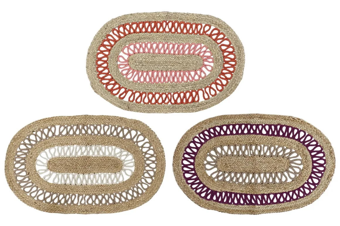 TAPPETO IN JUTA E COTONE 80X50CM ASSORTITO: vendita online TAPPETO IN JUTA E COTONE 80X50CM ASSORTITO in offerta