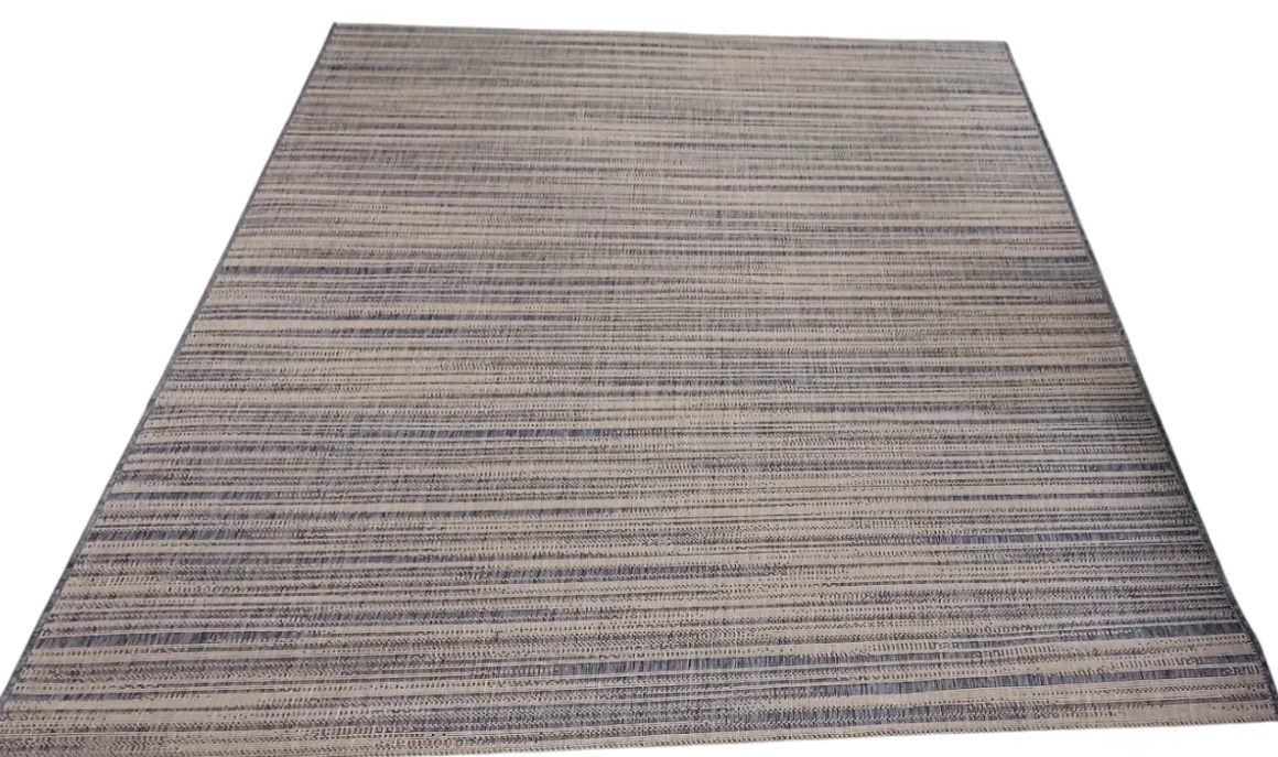 TAPPETO MOD. COUNTRY 133X190CM AZZURRO E TORTORA