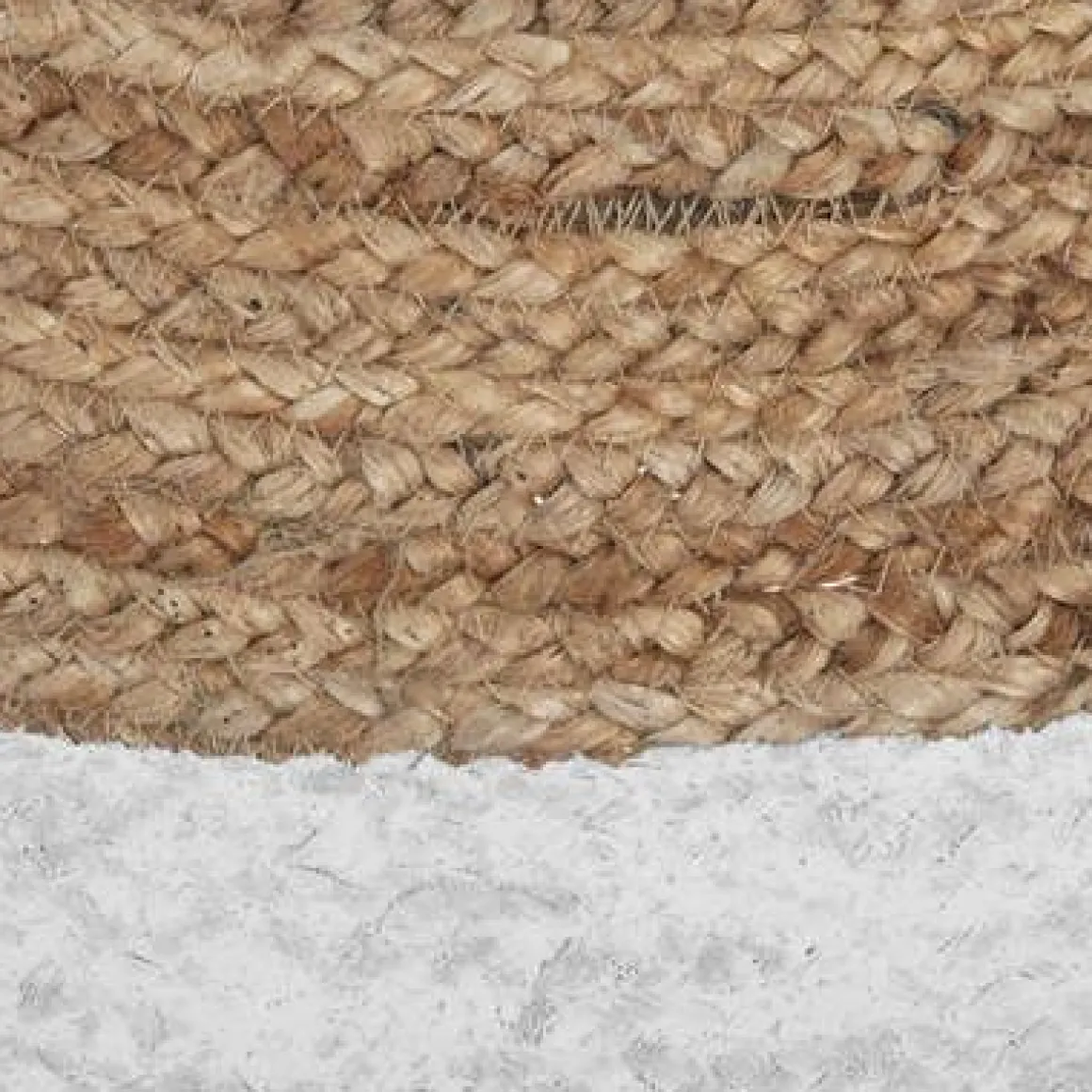 TAPPETO IN JUTA MARRONE/BIANCO DIAM. 120: vendita online TAPPETO IN JUTA MARRONE/BIANCO DIAM. 120 in offerta