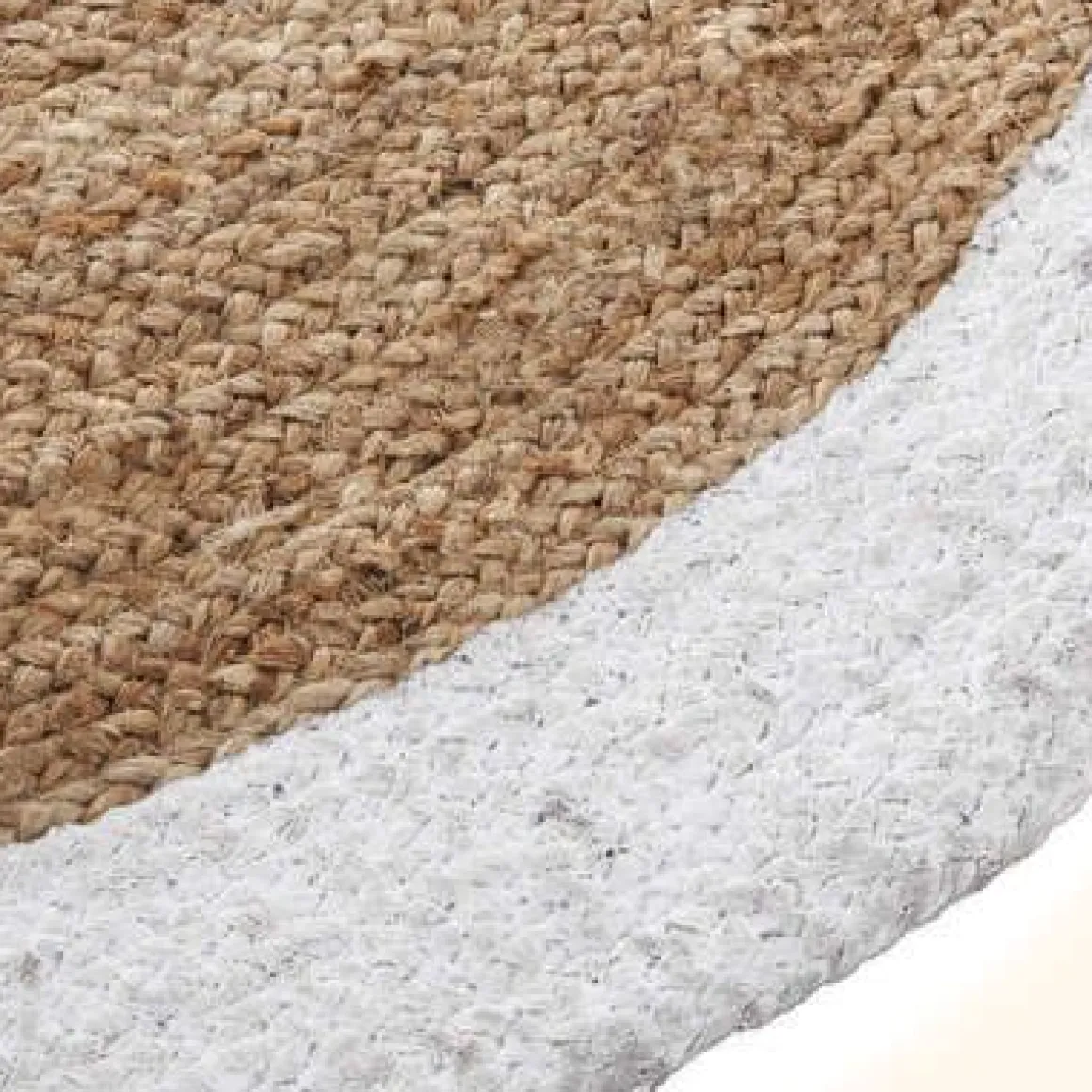 TAPPETO IN JUTA MARRONE/BIANCO DIAM. 120: vendita online TAPPETO IN JUTA MARRONE/BIANCO DIAM. 120 in offerta