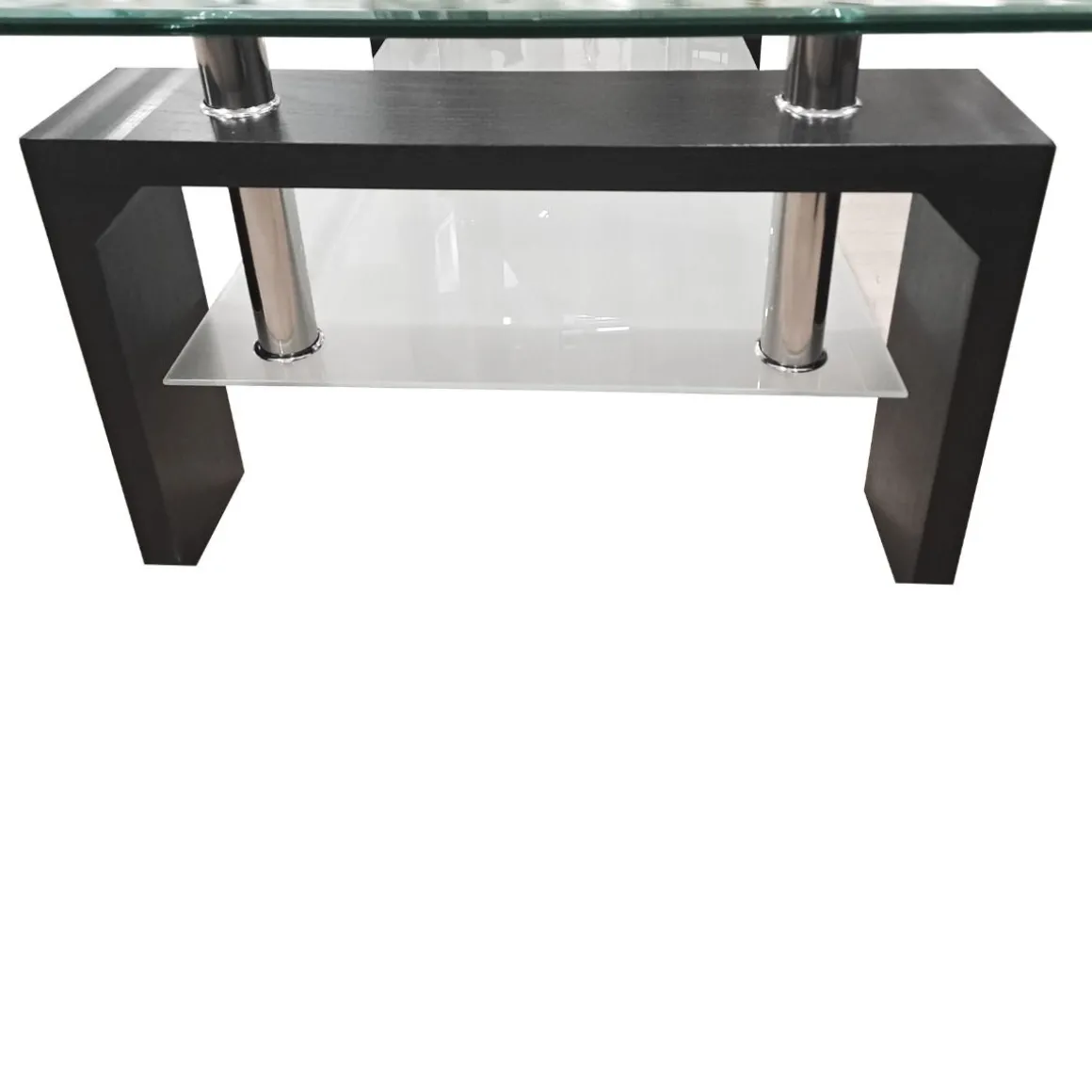 TAVOLINO CM 110X60 H. 40 LARICE NERO E VETRO: vendita online TAVOLINO CM 110X60 H. 40 LARICE NERO E VETRO in offerta