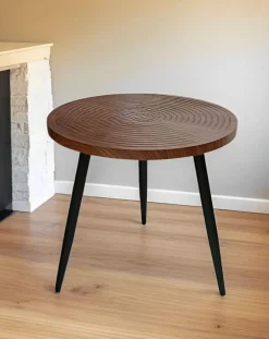 TAVOLINO DIAM. CM 60 H.38 IN MDF E FERRO in vendita online