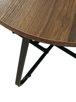 TAVOLINO DIAM. CM 50 H.40 METALLO E LEGNO in vendita online
