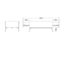 TAVOLINO MOD. BERGEN CM 100X60 H. 43,1 CATANIA ELCHE E BLACK : vendita online TAVOLINO MOD. BERGEN CM 100X60 H. 43,1 CATANIA ELCHE E BLACK in offerta