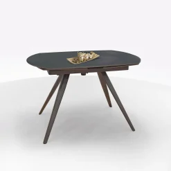 TAVOLO ALL. CHIC VORTEX CM 120X90 METALLO NERO E VETRO IN MARMO CERAMICA: vendita online TAVOLO ALL. CHIC VORTEX CM 120X90 METALLO NERO E VETRO IN MARMO CERAMICA in offerta